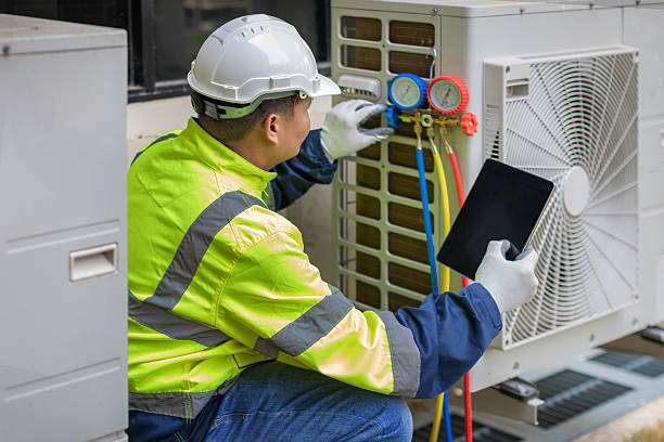 Professional Hvac technician working in Vernon Center, NY